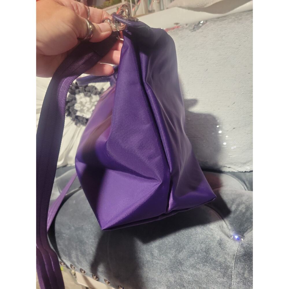 Auth LONGCHAMP Le Pliage Medium Nylon Purple w/ Original Strap ! - Picture 4 of 16